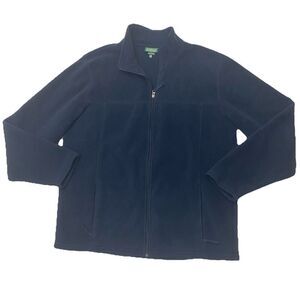 LL Bean  1/4 Zip Pullover Fleece Sweater Men's Large Tall Navy Blue